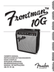 Fender Frontman 10G User's Manual