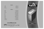 Fellowes SHREDDERS DM17CS User's Manual
