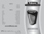 Fellowes DS-1 User's Manual