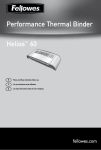 Fellowes helios 60 User's Manual