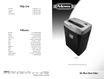 Fellowes DM10C User's Manual