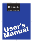 FARGO electronic Pro-L User's Manual