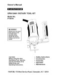 Fantom Vacuum PT301H User's Manual
