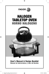 Fagor Fagdor halogen tabletop oven 670040380 User's Manual