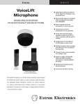 Extron electronic VoiceLift Microphone User's Manual