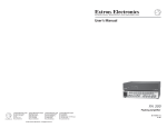 Extron electronic PA 300 User's Manual