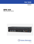 Extron electronic MPS 409 User's Manual