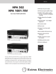 Extron electronic HPA 502 User's Manual
