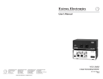 Extron electronic SW2 User's Manual