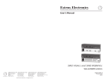 Extron electronic SW2 User's Manual