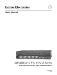 Extron electronic Extron Electronics Switch SW YUV A User's Manual