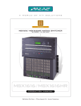 Extron electronic MSX1616 User's Manual