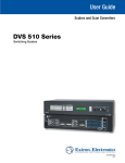 Extron electronic Extron Electronics Switch DVS 510 SA User's Manual