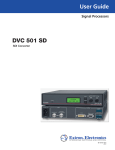 Extron electronic DVC501SD User's Manual