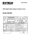 Extech Instruments MG500 User's Manual