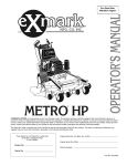 Exmark Metro HP User's Manual