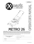 Exmark Metro 26 User's Manual