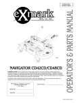 Exmark CD42CD User's Manual