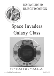 Excalibur electronic Space Invaders Galaxy Class 409 User's Manual