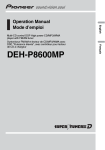 Event electronic DEH-P8600MP User's Manual
