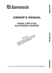 Eurotech Appliances EWF272EL User's Manual