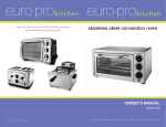 Euro-Pro TO36 User's Manual
