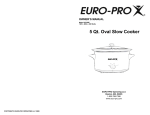 Euro-Pro KC255E User's Manual