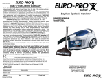 Euro-Pro SELECT EP724H User's Manual