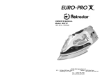 Euro-Pro RECTRACTOR IR577P User's Manual