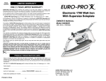 Euro-Pro GI490XH User's Manual