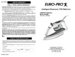 Euro-Pro GI490H User's Manual