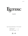 Esoteric SA-50 User's Manual