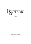 Esoteric G-0s User's Manual