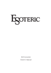 Esoteric D-03 User's Manual