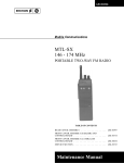 Ericsson MTL-SX User's Manual