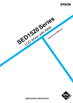 Epson SED 1520 Series User's Manual
