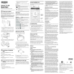 Epson PS-100 Quick Start Guide