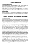 Epson (ELPCB02) Warranty Statement