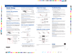 Epson PowerLite 92 Multimedia Projector Quick Setup Guide