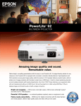 Epson PowerLite 92 Multimedia Projector Product Brochure