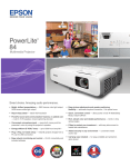 Epson PowerLite 84 Multimedia Projector Product Brochure