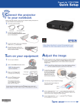 Epson PowerLite 1720 Multimedia Projector Quick Setup Guide