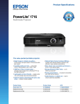 Epson PowerLite 1716 Multimedia Projector Product Brochure