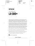 Epson LX-300+ User's Manual