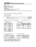 Epson FX-2170 Product Support Bulletin