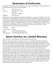 Epson EX3200 Warranty Statement
