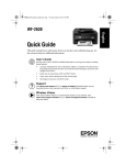 Epson WF-2630 Quick Guide and Warranty