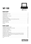 Epson WF-100 Quick Guide and Warranty