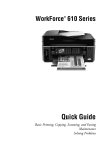 Epson WorkForce 610 All-in-One Printer Quick Guide