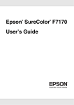 Epson SureColor F7170 User's Guide